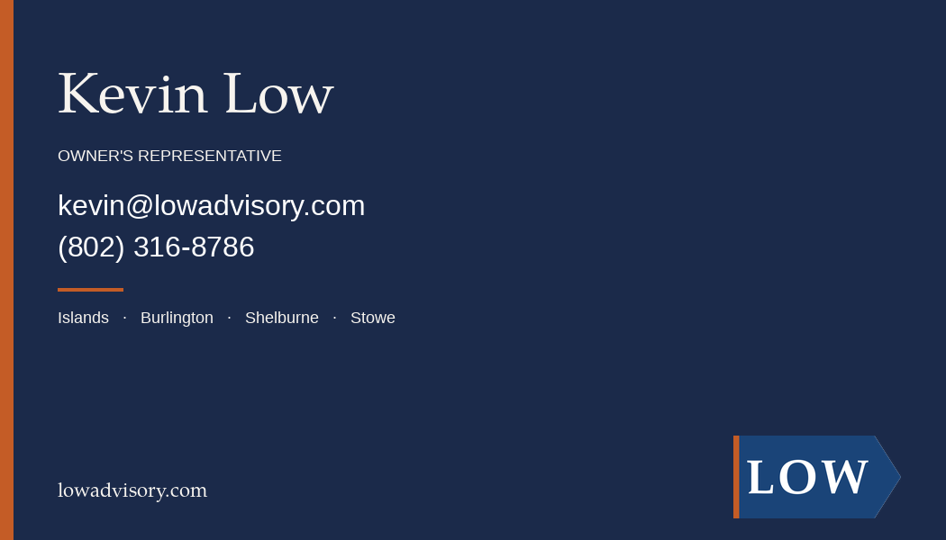 Low Advisory business card back